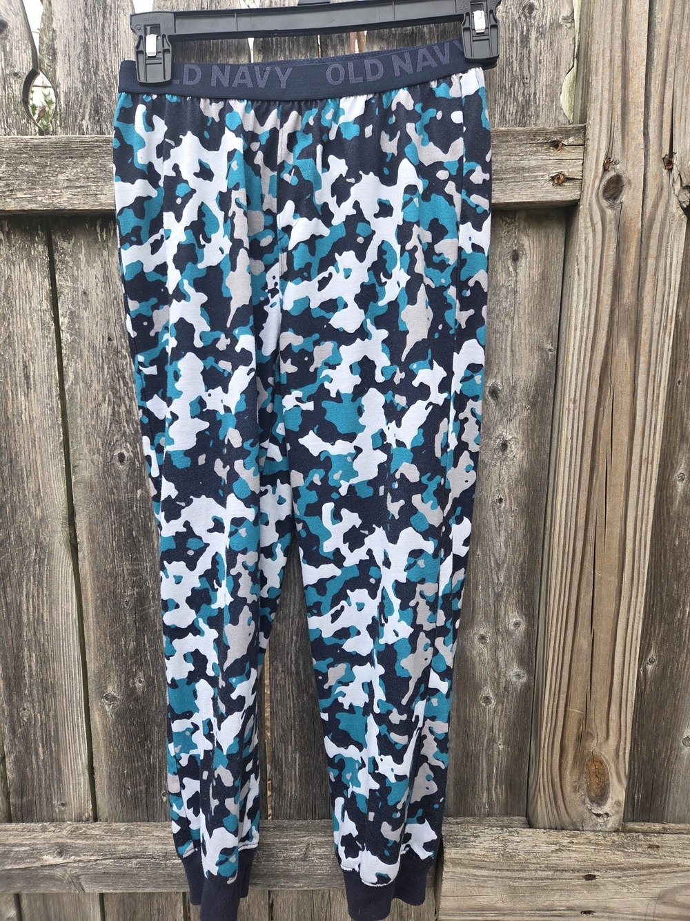 Old Navy Teal & Navy Camo Jogger Pants